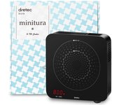 Calentador de cocina Dretec IH para una sola persona, eléctrico de sobremesa, pequeño, de 800 W, para acampar, compacto, portátil y elegante.