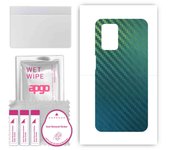 apgo Protective Skin Sticker for the back compatible with Realme 8 5G, Wrap Film, Foil, Vinyl - Pattern Carbon Chameleon CAKA1