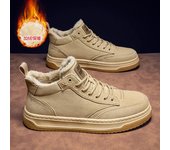 Zapatos deportivos de invierno para hombre, zapatos deportivos de plataforma, mocasines, zapatos casuales, zapatillas de deporte para hombre, botines, moda deportiva y de ocio, nuevos 39 negro
