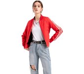 Chaqueta de vuelo corta para mujer, acolchada, de primavera y otoño, estilo bomber de algodón con relleno. S rojo