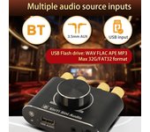 Placa amplificadora estéreo X15H, 15W, altavoz o amplificador de 1224V, entrada de disco en U AUX USB de 3,5mm BT