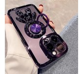 Electroplate 3d Astronaut Lens Protection Phone Case para Iphone 14 13 12 11 Pro Max Xs Xr X Astronaut Stand Holder Contraportada For iPhone X or XS plata