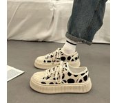 Zapatos de lona para mujer, zapatos de tela a juego con plataforma negra de verano, nuevas zapatillas de deporte de verano para mujer, zapatos de lona de otoño 35 caqui