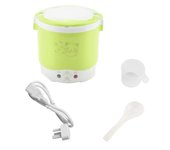 Olla arrocera eléctrica portátil multifuncional de 170 W y 1 L, vaporera para el hogar   (Verde) verde