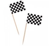 Creative Party Adorno para tarta con bandera de carreras (Paquete de 50) One Size