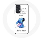 Coque pour samsung galaxy A32 5G Lilo et Stitch Ohana Citation Blanc