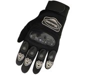 Guantes de motocross para niños con carcasa de carbono para bicicleta de montaña S negro