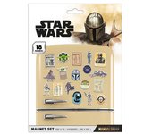 Imán para nevera mandaloriano de Star Wars (Paquete de 18) One Size negro