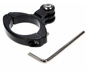 1 soporte para cámara de acción tipo O para bicicleta, clip de aleación de aluminio de 31,8 mm para GoPro Hero3/4/5 O-type