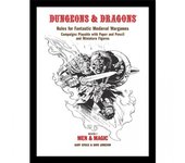Póster enmarcado de Dungeons & Dragons: Hombres y magia 40cm x negro