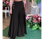 Pantalones de traje casuales de verano elegantes para mujer, pantalones capri de pierna ancha, pantalones sólidos, pantalones palazzo de cintura alta de gran tamaño XXXL rojo