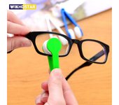 Mini cepillo de microfibra de dos caras para gafas de sol, cepillo para gafas, limpiador de gafas, cepillo limpiador de gafas azul