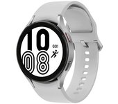 Samsung Galaxy Watch 4 LTE/44 mm/Plata/Correa deportiva/Blanco