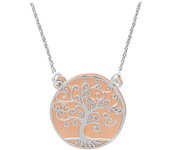 Les Trésors De Lily [P2555] - Collier Argent artisanal 'Arbre de Vie' argenté doré rosé - 25 mm