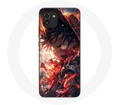 Funda Samsung Galaxy A03 One Piece Luffy arte enojado manga anime