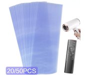 20/50PCS Bolsas de envoltura retráctil de tamaño mixto para control remoto de televisión, película protectora universal termorretráctil de PVC transparente Cubierta impermeable a prueba de polvo 20Pcs