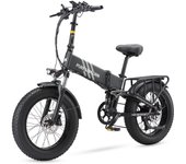 Bicicleta eléctrica plegable PURE UNICORN U4 de 1000 W y neumáticos anchos de 20 pulgadas con batería de 48 V y 15 Ah negro