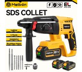 Taladro percutor eléctrico sin escobillas de 1680 W y 26 mm, herramienta eléctrica inalámbrica para batería Makita de 18 V. Without Battery-A