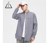 Chaqueta informal ajustada de manga larga a cuadros de algodón para hombre Dongyu L