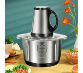 Picadora de carne eléctrica de 5 l, trituradora de alimentos de acero inoxidable 304, cortadora de verduras multifuncional, picadora, procesador de alimentos para bebés EU