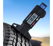 Medidor digital de profundidad de la banda de rodadura para neumáticos de coche, medidor de espesor de neumáticos, herramientas de medición para detección de desgaste de neumáticos de automóviles, calibrador de profundidad negro