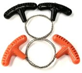 Sierra de cadena de cuerda de acero Manual para acampar al aire libre, equipo de supervivencia de emergencia portátil práctico, Kits de alambre de acero, herramientas de viaje negro
