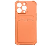 Funda protectora de silicona profesional para Samsung Galaxy A32 4G - Tarjetero, diseño airbag antigolpes, color naranja