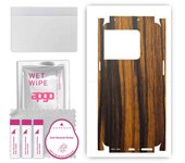 apgo Protective Skin Sticker for the back+sides compatible with OnePlus 10T, Full Wrap Film, Foil, Vinyl - Pattern Tigerwood