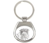 Shar Pei - keychain with a dog, keychain with a print, personalized pendant from the Art-Dog brand plata