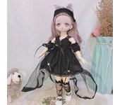 Muñeca de casa de juegos compacta y funcional, cara cómica bidimensional, juguete para niña BJD para entretenimiento T