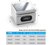 Estación de calefacción de placa de aluminio, plataforma de precalentamiento electrónica de mesa de placa caliente, 0-400 grados centígrados para BGA varios colores