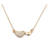 Les Trésors De Lily [M8880] - Collar chapado en oro 'Love' oro blanco - 19x8 mm oro