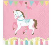 Creative Party Servilletas Carrusel (Paquete de 16) One Size color rosa