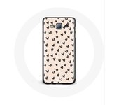 Coque pour Samsung Galaxy A3 Fond de texture abstraite coeurs noirs