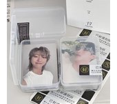Estuche de plástico transparente para guardar fotos de ídolos, organizador de tarjetas fotográficas de alta calidad.
