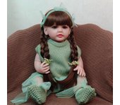 Muñeca bebé recién nacida de silicona de cuerpo completo y realista de 55 cm, regalo de cumpleaños para niña 55cm