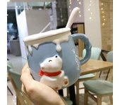 Taza de oso Polar de dibujos animados, Taza de cerámica en relieve, taza de café, taza para leche, juego de agua para beber