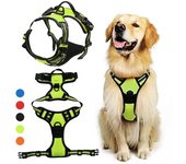 Arnés para perros, reflectante, ajustable, transpirable, correa para el pecho para perros pequeños, medianos y grandes, collar para gatos y cachorros, accesorios para perros S
