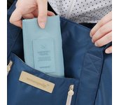 Bolsa de almacenamiento de viaje impermeable portátil, organizador de zapatos, bolsa de clasificación de almacenamiento de nailon, bolsa con cremallera azul cielo