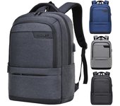 Mochila para hombre, sencilla, de negocios, para portátil de 15,6 pulgadas, para estudiantes universitarios 17 inch negro