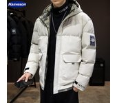 Ropa de trabajo engrosada de invierno para hombres Chaqueta de algodón Chaqueta de plumón con capucha informal Chaqueta para hombres XXXXXL
