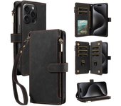 Billetera con Cremallera Funda de Cuero Sintético para Teléfono para Xiaomi POCO X3 X4 GT X5 M3 C61 11T 12 13T PRO Serie 14 Tipo Concha Ranura para Tarjetas Pinza POCO X3