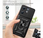 Funda deslizante para Infinix Smart 8 Pro 4G con protección para cámara y soporte magnético para coche, con anillo trasero. For Smart 8 Plus 4G