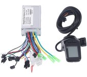 Kit de controlador de motor sin escobillas para bicicleta eléctrica de 36 V, 48 V y 350 W con panel LCD S886. Kit de conversión de bicicleta.