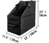 Caja para almacenaje de bicicletas plegable, caja de almacenamiento para maletero de coche, contenedor de almacenamiento plegable para bicicletas No Dust-proof Cover negro