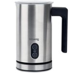 Espumador de Leche Electrico, 0.24 Litro, 3 Funciones, 500 W, Temperatura de 65  C, Libre de BPA, Acero Inoxidable, Gris. MLK8_H.Koenig
