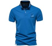 AIOPESON, Polos de algodón de verano para hombre, cuello levantado, moda informal, Polos deportivos para hombre, camisetas de manga corta, camiseta, ropa para hombre M 55-65 kg verde