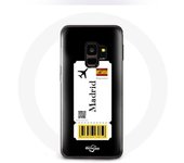 Coque pour samsung galaxy S9 plus Billet d'avion Madrid Espagne