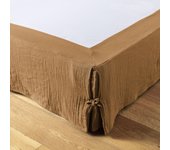 Cache sommier 140x190 cm Gaze de coton Camel 140 x 190 cm marrón