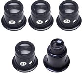 Herramienta para relojeros 3X, 5X, 10X, 15X, 20X Lupa monocular para joyeros Lupa de ojo Lupa de bucle 3X